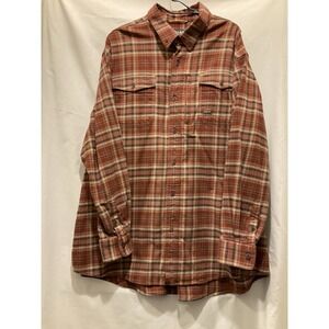 Ariat Rebar Flannel Shirt Mens XXL Red Plaid Button Up 100% Cotton‎ Heavyweight